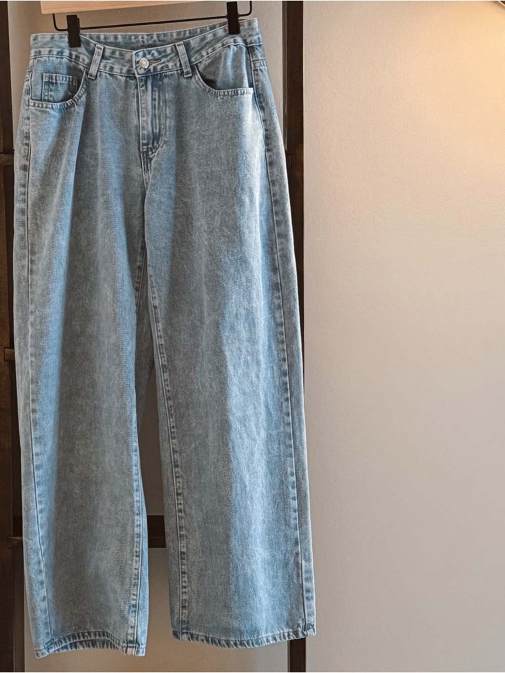 Girlhoodcore Coquette Light Wash Wide Leg Women’s Denim Jeans Size 30 - Picture 8 of 8